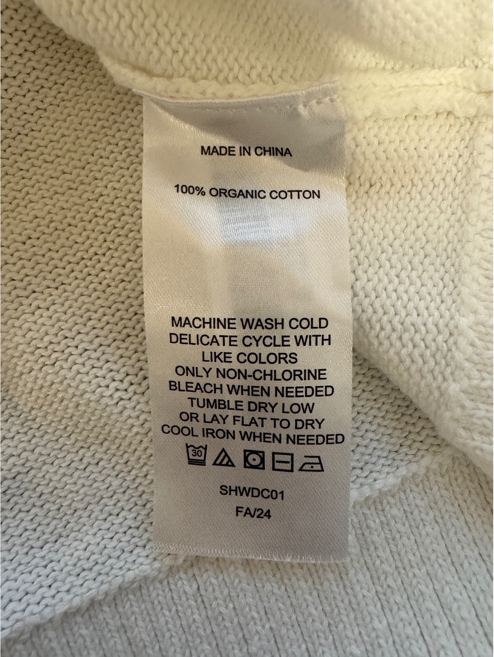 Quince 100% Organic Cotton Mock Neck Sweater | Ivory | Size M | NWOT - Picture 5 of 6